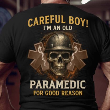 Careful Boy Old Paramedic Apparel - Skull Workwear